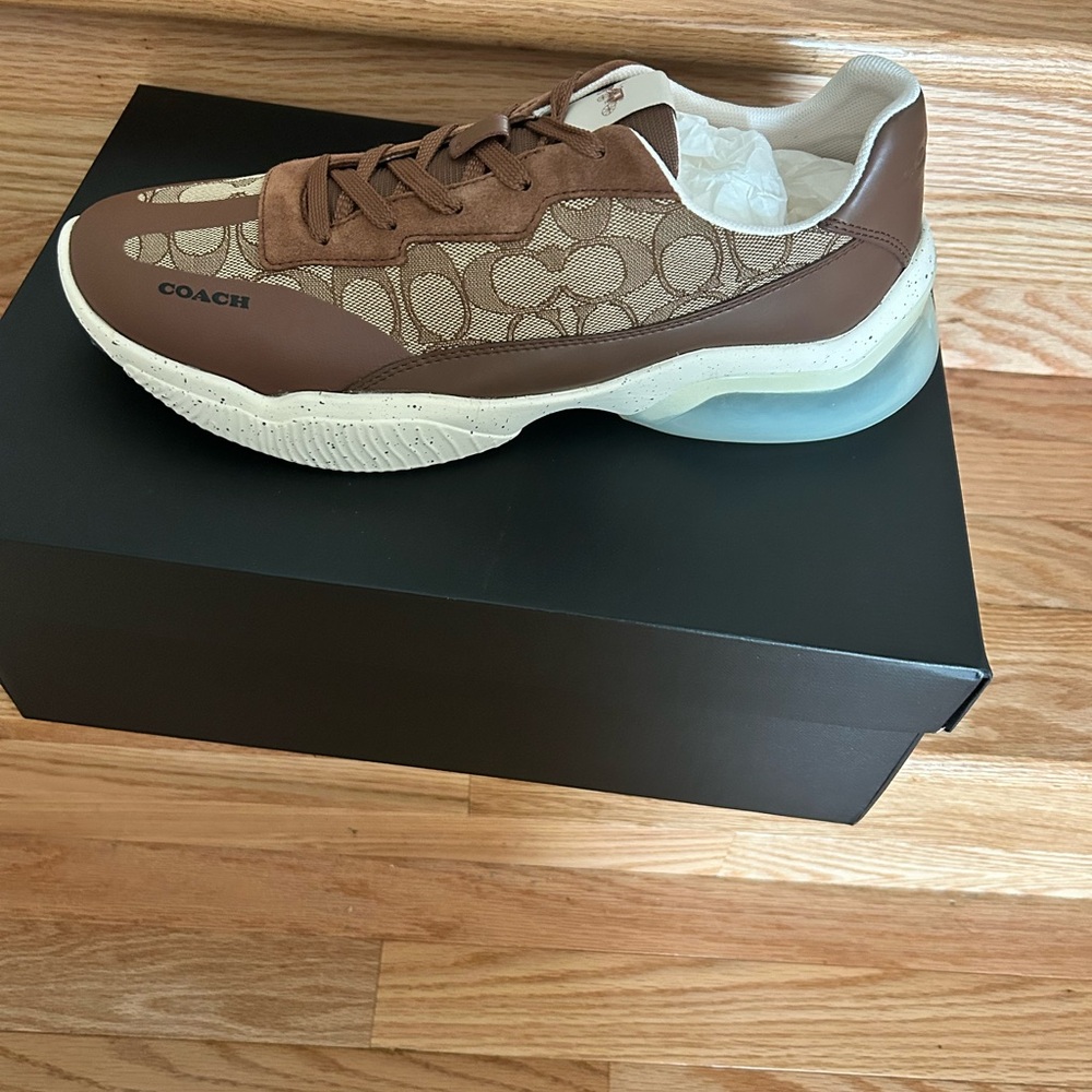 Coach Brown and Cream Athletic Sneakers - Picture 6 of 11